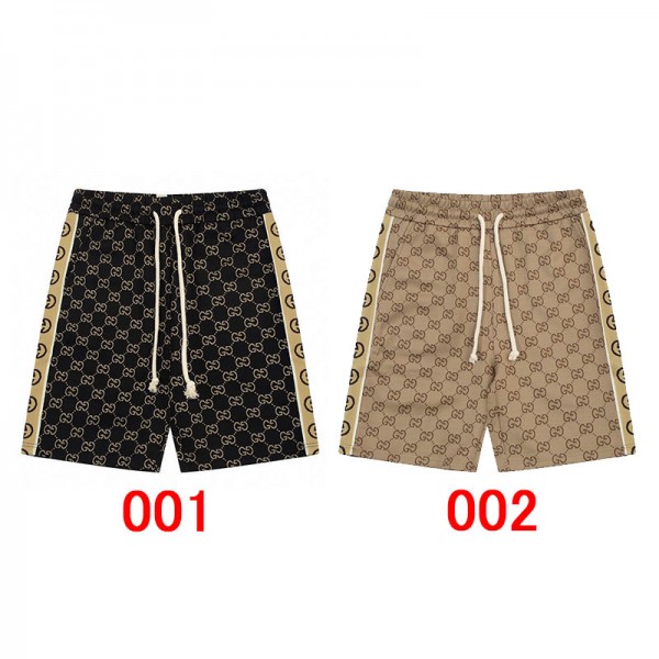Gucci グッチ ブランド 半パンツ メンズ 夏 カジュアル 5分ズボン カジュアル 運動風 ハーフズボン ストレッチウェスト調整可 スイムウェア