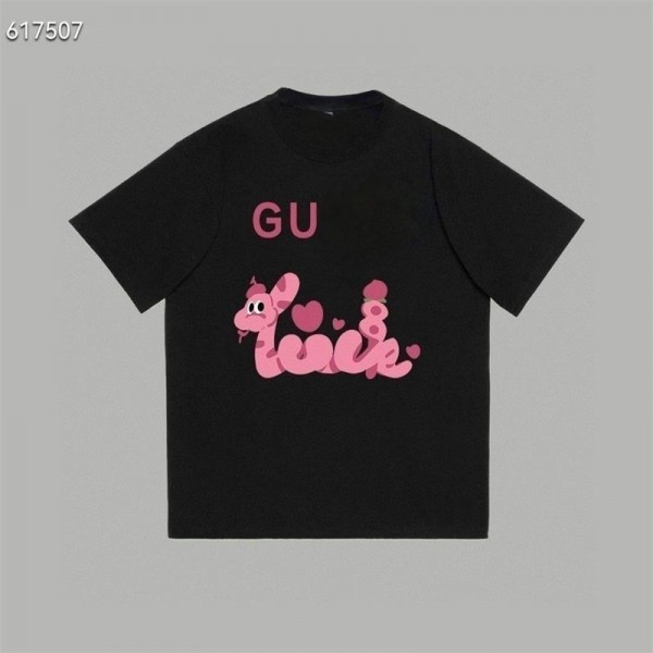 Gucci グッチブランドtシャツオーバーサイズ20代 30代40代tシャツ 激安パロディ大人の上質Tシャツtシャツ ユニセック ブランド M - 5XL