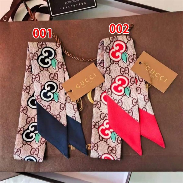 ブランドGUCCI シルク スカーフ スキニー レディース 少女 細い 長方形 グッチネッカチーフ レトロ フレッシュ 花柄 水玉 チェッカーボード 格子縞 サテン スリム リボンスカーフ 頭飾り 髪飾り 髪の包帯 ハンドル リボン