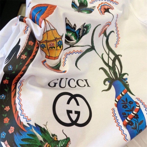 Gucci グッチブランド子供tシャツカットソー コピーブランドキッズ半袖tシャツガールズTシャツカットソーボーイズ大人の上質Tシャツ90 - 160cm
