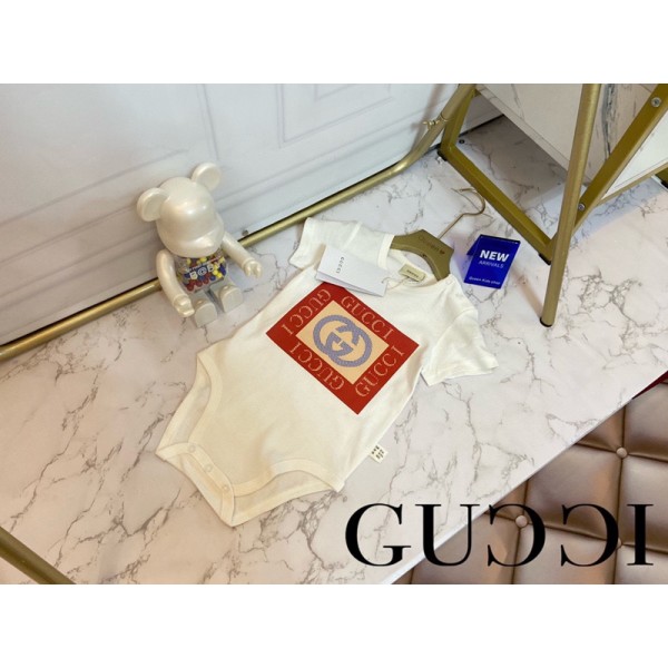 Gucci グッチハイブランドベビー服 半袖 新生児服 夏服 女の子 男の子 ロンパース キッズ服 カバーオール 下開き ボディースーツ 肌着 お出かけ服 可愛い 出産祝い59 66 73 80 90cm