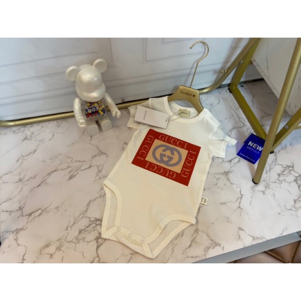 Gucci グッチハイブランドベビー服 半袖 新生児服 夏服 女の子 男の子 ロンパース キッズ服 カバーオール 下開き ボディースーツ 肌着 お出かけ服 可愛い 出産祝い59 66 73 80 90cm