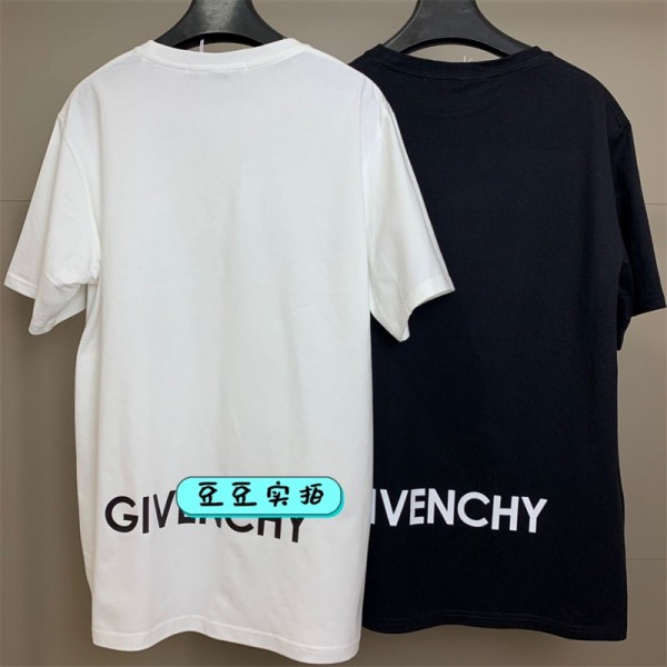 ジバンシィ tシャツブランド Givenchy シンプル コットン肌に優しい tシャツ オーバーサイズ カジュアル 定番ロゴ 半袖 tシャツ 上着 男女兼用人気　