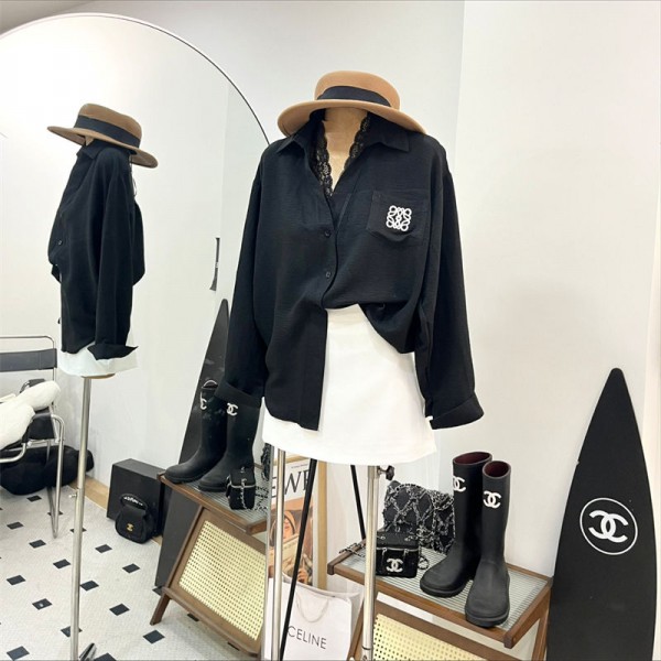 LOEWE ロエベブランド長袖シャツ ブランドブラウス デザイン 流行り オーバーサイズ トップス 上着 ブランドかわいい おしゃれ シャツ 高品質 LOEWE ロエベブランド長袖シャツ ブランドブラウス デザイン 流行り オーバーサイズ トップス 上着 ブランドかわいい おしゃれ シャツ 高品質