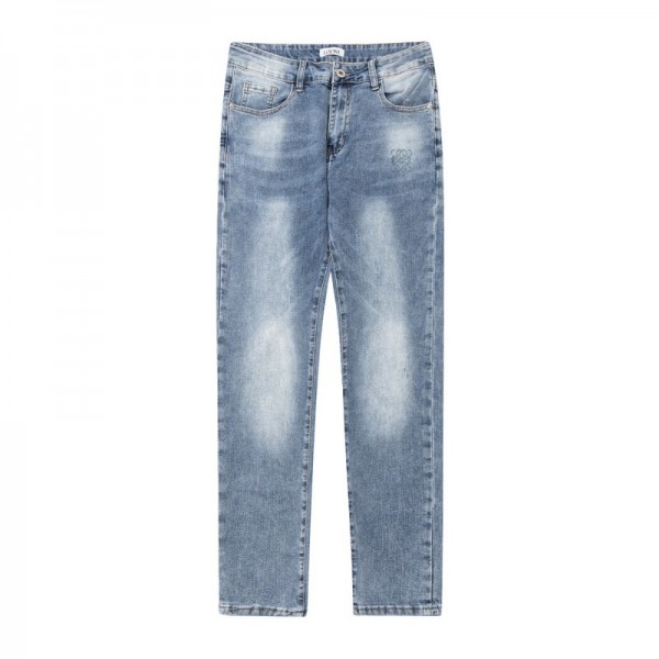 ブランドロエベストレッチ ジーンズ メンズ Loewe スキニーパンツ スリム ズボン テーパード ジーパン ヴィンテージ デニムパンツ ユーズドウォッシュ 男性 Gパン 紳士 ボトムス カジュアル 定番 美脚 人気 28¬36cm