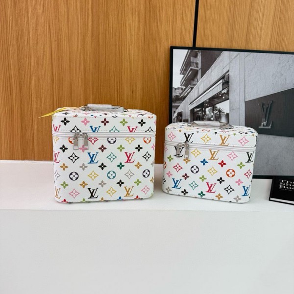 Lv ルイヴィトンブランドコスメ収納 LV 化粧品収納ボックス 特大容量 メイクケース メイクボックス メイク収納ケース 化粧品入れ ジュエリーボックス 大容量 鏡付き 宝石箱 ジュエリー収納 高いボトル入れ アクセサリーケース
