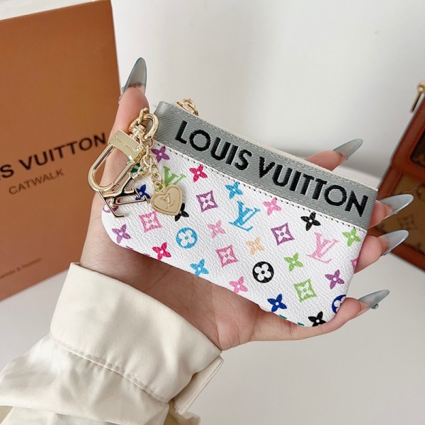 Lv ルイヴィトンブランドキーケース 小銭入れ 小物入れ スマートキーケース キーレスケース ミニ財布 キーリング ミニポーチ レザー レディース メンズ