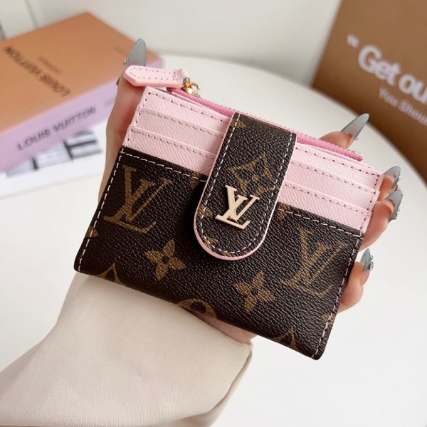 Lv ルイヴィトンブランドレディース財布 二つ折り財布 PU革 短財布 小さい カード入れ 小銭入れ お札入れ 気質 スキミング防止 おしゃれ ショッピング クリスマス 誕生日 プレゼント