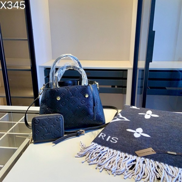 Lv ルイヴィトンハイブランドハンドバッグ ミニ財布 マフラー3点セット ブランド肩掛けバッグ 女性ブランドハンドバッグ斜め掛けカバン ハイブランド2wayバッグ