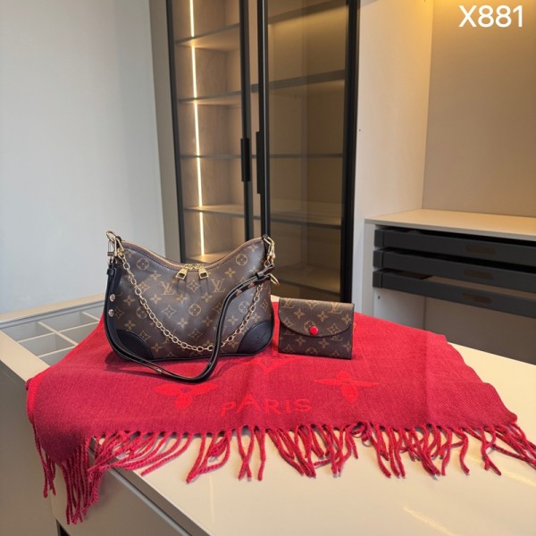 Lv ルイヴィトン ショルダーバッグ ミニポーチ マフラー 3点セット ハイブランド肩掛けバッグブランド男女兼用レディースメンズバッグブランドカジュアルブランドミニバッグコーデ