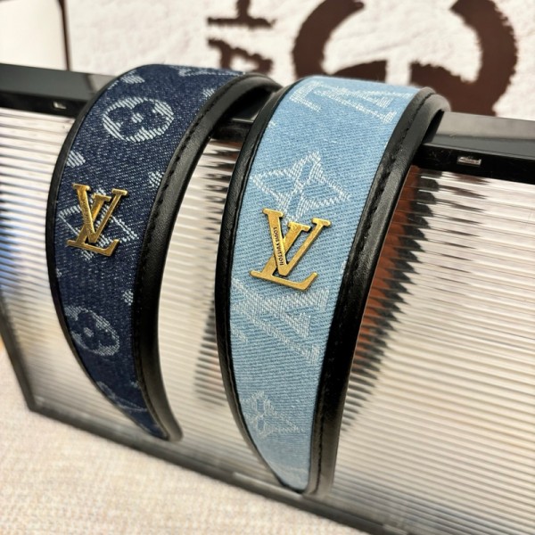 Lv ルイヴィトンカチューシャ ブランドデニム風ヘッドバンド レディース ヘアカチューシャヘア飾り ヘアアクセサリー 存在感抜群 おしゃれ 韓国