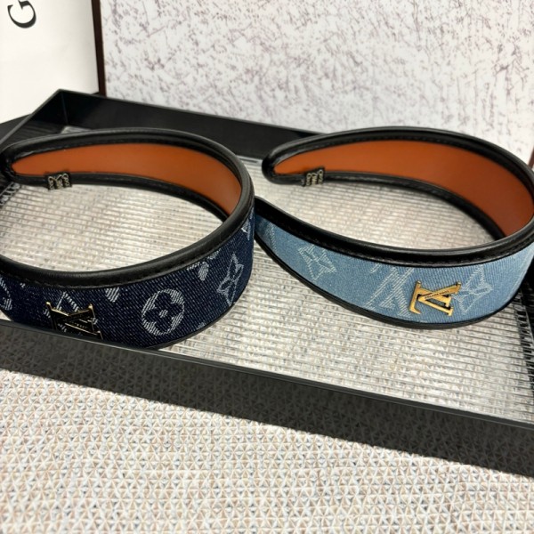 Lv ルイヴィトンカチューシャ ブランドデニム風ヘッドバンド レディース ヘアカチューシャヘア飾り ヘアアクセサリー 存在感抜群 おしゃれ 韓国