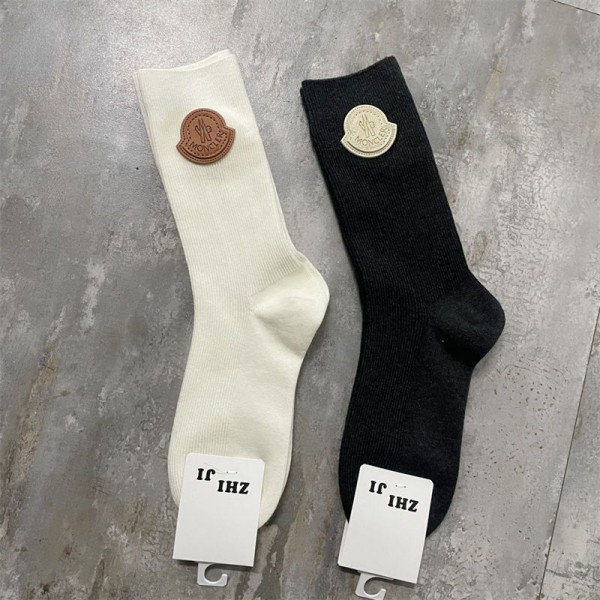 Moncler モンクレールブランド ストッキング 大人気コットン 靴下 メンズ 通気性上質な コットン ソックス くつしたブランドソックス 男女兼用 ファッション