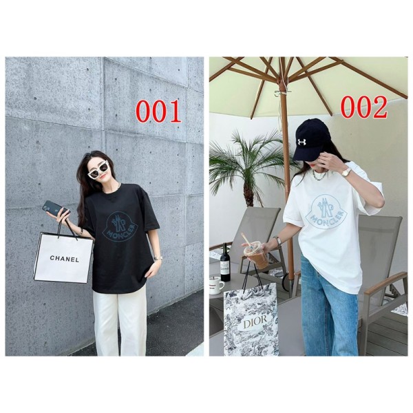 ハイブランドMoncler モンクレール黒白tシャツ 夏ブランドtシャツ 高品質 Tシャツカットソー ペアカップル 20代 30代40代tシャツ 激安 パロディ XS-5XL