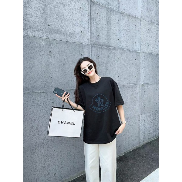 ハイブランドMoncler モンクレール黒白tシャツ 夏ブランドtシャツ 高品質 Tシャツカットソー ペアカップル 20代 30代40代tシャツ 激安 パロディ XS-5XL