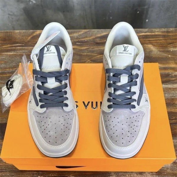 Nike＆ルイヴィトン ハイブランド メンズ 靴 スニーカー ナイキコラボLV スポーツシューズ おしゃれ かっこいい カジュアルシューズ シンプル 合わせやすい 軽量 履きやすい 滑り止め 230¬270CM