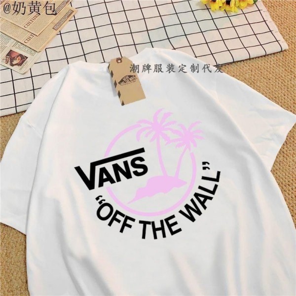 ハイブランドVANSバンズ tシャツ夏 おしゃれ ブランド半袖tシャツ ブランド流行りtシャツ 上着 カジュアル 大人の上質Tシャツ XS-5XL