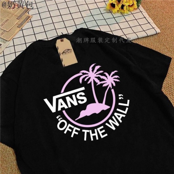 ハイブランドVANSバンズ tシャツ夏 おしゃれ ブランド半袖tシャツ ブランド流行りtシャツ 上着 カジュアル 大人の上質Tシャツ XS-5XL