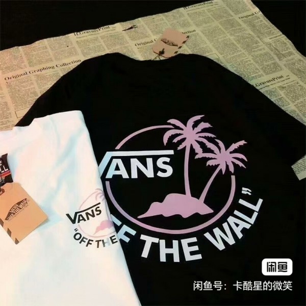 ハイブランドVANSバンズ tシャツ夏 おしゃれ ブランド半袖tシャツ ブランド流行りtシャツ 上着 カジュアル 大人の上質Tシャツ XS-5XL