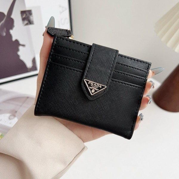 Prada プラダブランドミニ財布 レディース 短 2つ折り財布 ウォレット 小銭入れ コインケース コンパクト かわいい ミニ財布 収納 折り畳み財布 おしゃれ 高校生 女子 