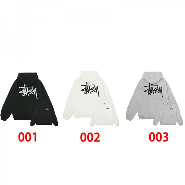 Stussy ステューシーハイブランドプルオーバーパーカー偽物ブランドトレーナー裏起毛ブランドスウェット上着ゆったりスウェット偽物 男女兼用S - 3XL