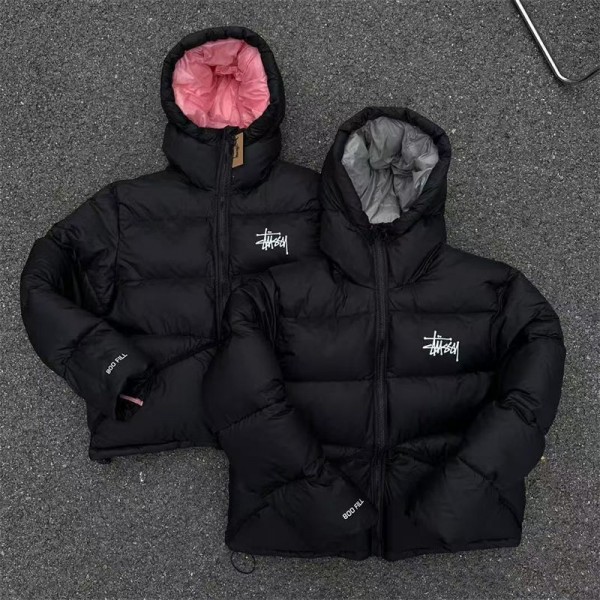 Stussy ステューシーブランド中綿コート メンズ 冬服 防寒 中綿 ジャケット 流行り ゆったり 厚手 防風 防寒 XS - XL シンプル オシャレ おしゃれ 暖かい 無地 通勤 通学 登山 フード付き ジッパー ジャケット アウトドア アウター