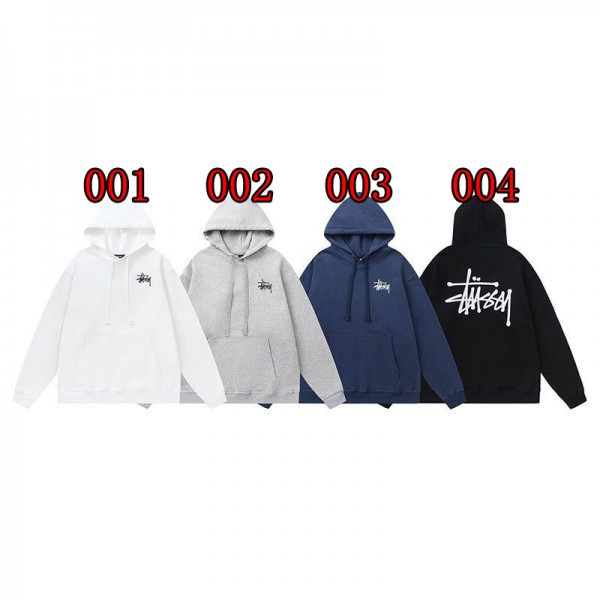 Stussy ステューシーハイブランドパーカー メンズ プルオーバー スウェットシャツ メンズ プリント柄 フード付き 秋服 S-XL ゆったり シンプル カジュアル 大きいサイズ 男女兼用 春秋冬