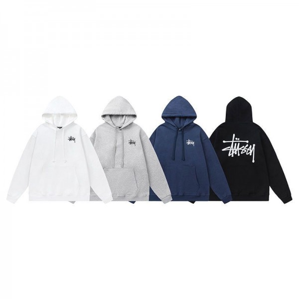 Stussy ステューシーハイブランドパーカー メンズ プルオーバー スウェットシャツ メンズ プリント柄 フード付き 秋服 S-XL ゆったり シンプル カジュアル 大きいサイズ 男女兼用 春秋冬