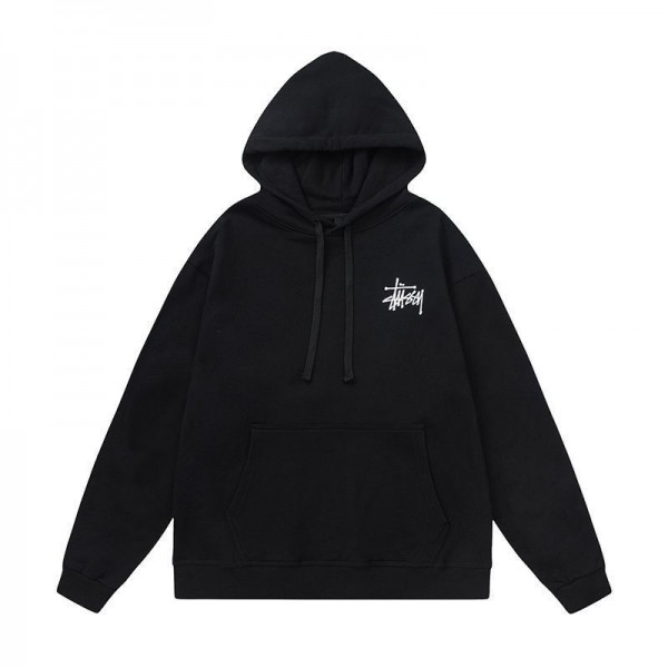 Stussy ステューシーハイブランドパーカー メンズ プルオーバー スウェットシャツ メンズ プリント柄 フード付き 秋服 S-XL ゆったり シンプル カジュアル 大きいサイズ 男女兼用 春秋冬