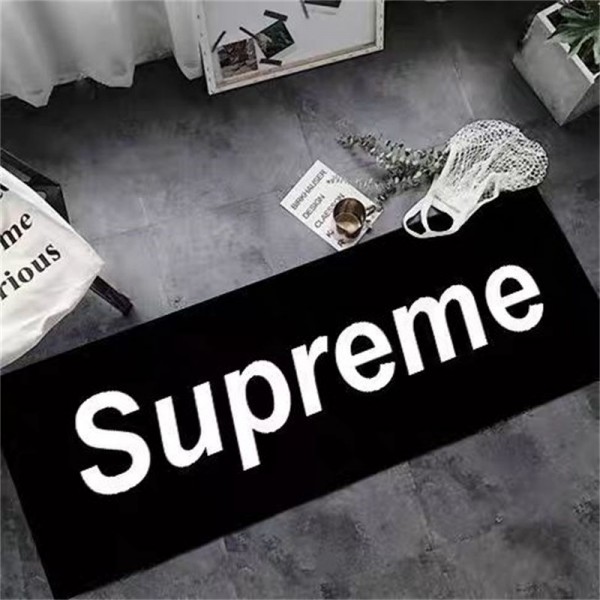 シュプリームマット 玄関マット 室内 滑り止め ブランドSupremeホットカーペット対応 耐磨耗性 絨毯 洗える ラグマット 軽量 花柄 ペルシャ風 ラグ カーペット 北欧