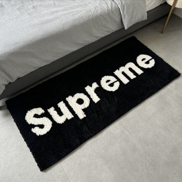 Supreme シュプリームオシャレ 玄関マット ブランド大幅応接間ラグ 洗えるブランドトイレマット 水切り絨毯 じゅうたん マット ラグカーペット