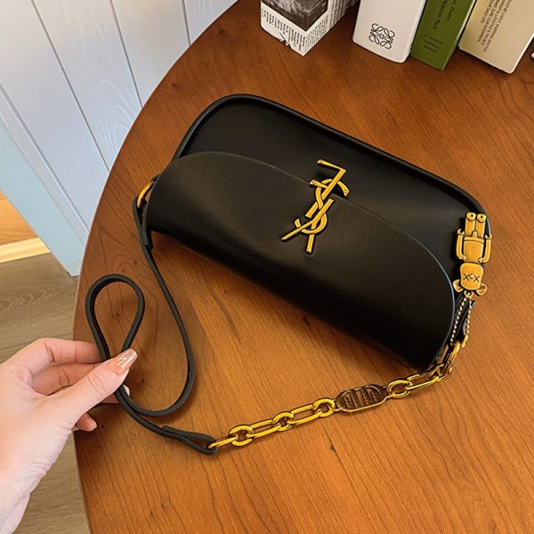 Ysl ハイブランド ショルダーバッグ イヴサンローラン ハンドバッグ 肩掛けカバン 肩掛けバッグ 男女兼用 ミニショルダーバッグ 小さめ レディース ミニトート 肩掛け かわいい おしゃれ スマホポーチ ファスナー付き レザーバッグ シンプル 高品質