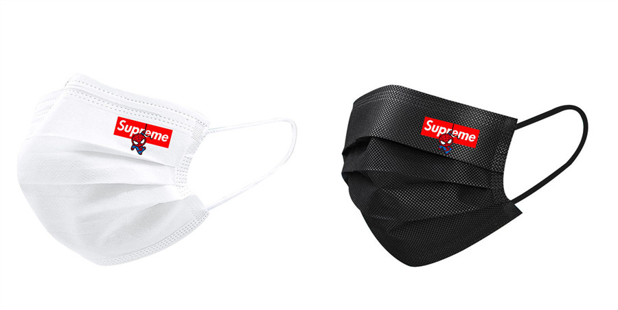 Supreme シュプリーム不織布マスクハイブランド通気性がよい不織布マスク おしゃれ 子供キッズアニメマスク