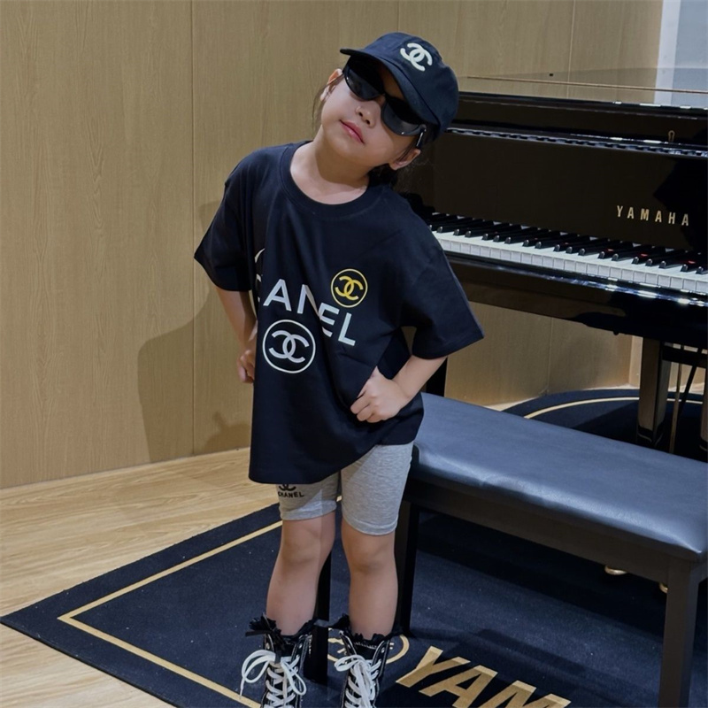 シャネル子供上質Tシャツハーフパンツ