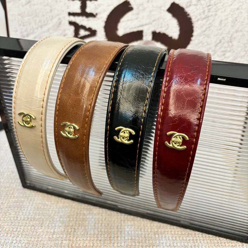 ブランド可愛いChanelレザーカチューシャ