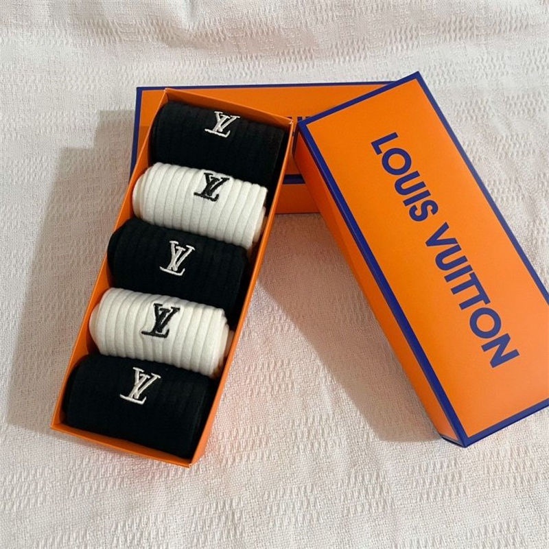 LV 上質な コットン ソックス