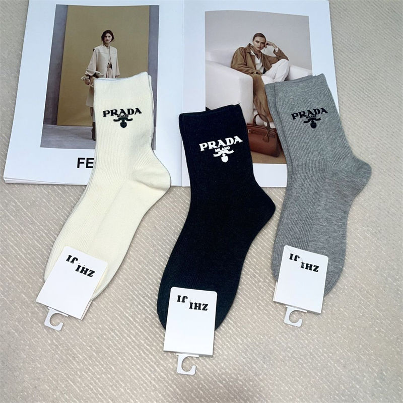 プラダ上質な コットン ソックス くつした
