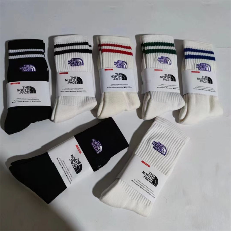 ザノースフェイス厚手クルー丈靴下