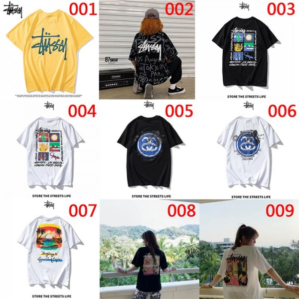 ハイブランドstussyTシャツ 落書きTシャツ個性的レディース ダンス 衣装 韓国 大きいサイズ ヒップホップタイドブランド 夏物 半袖 若者愛用 薄手 きれい上着 良質 T-shirt