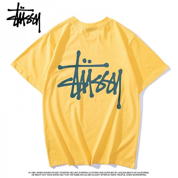 ハイブランドstussyTシャツ 落書きTシャツ個性的レディース ダンス 衣装 韓国 大きいサイズ ヒップホップタイドブランド 夏物 半袖 若者愛用 薄手 きれい上着 良質 T-shirt