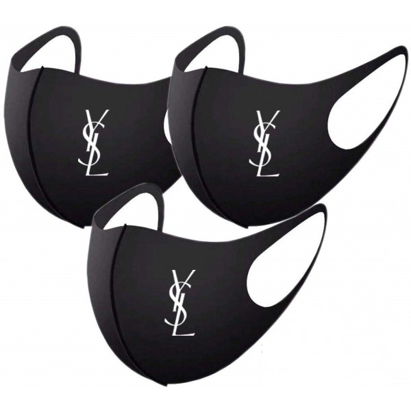 ysl masks 高級ブランド サンローランマスク小顔メンズ レディース 黒 かっこいい 口マスク大人用 子供用 潮流 軽量 超伸縮 市販のマスク デザイン 丸洗いでき ウィルス飛沫予防 激安