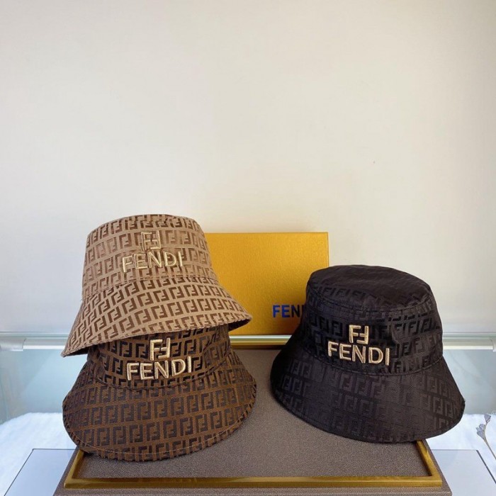 FENDI フェンディ 漁師の帽子 オシャレモノグラム 刺繍logo付き 日焼け止めカジュアル ファッション