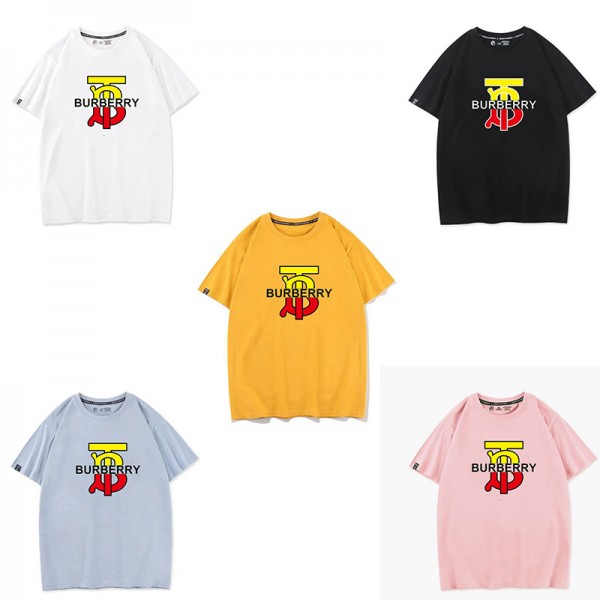 ハイブランドバーバリー半袖tシャツファッションシンプル男女兼用コットンtシャツカジュアルストリート高品質トップス大人気