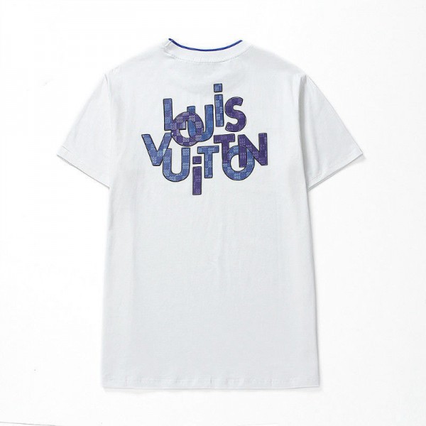 ルイヴィトン半袖tシャツブランドパロディLouis Vuittonスター同型 ins ゆったりTシャツシンプルロゴ男女カップルtシャツ