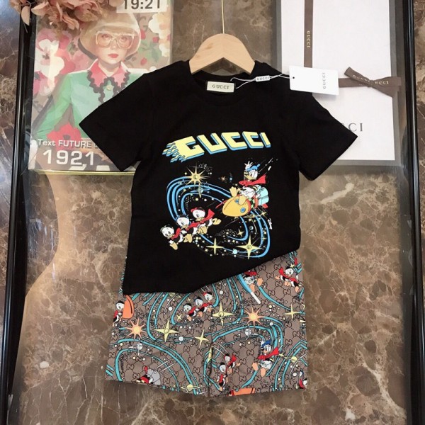 グッチブランド半袖ｔシャツハーフズボン子ども夏スーツGucci