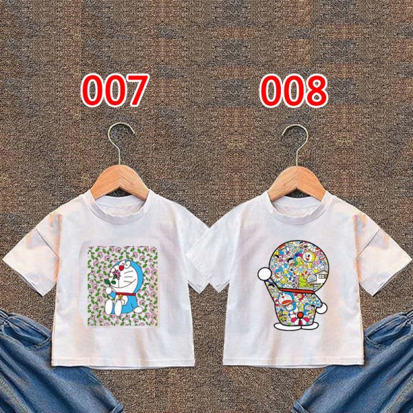 綿100%子供半袖Tシャツグッチブランドかわいいドラえもんプリントｔシャツ男の子女の子キッズトップスドナルドダック絵柄 夏ジェンダーレス服