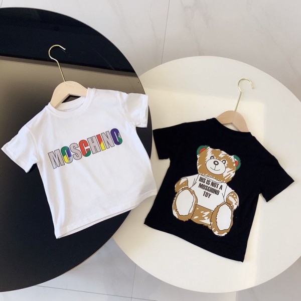 Moschino/モスキーノTシャツブランド半袖 夏のTシャツカジュアル可愛い風クマ柄プリントトップスコピーブランドレディースメンズシンプル