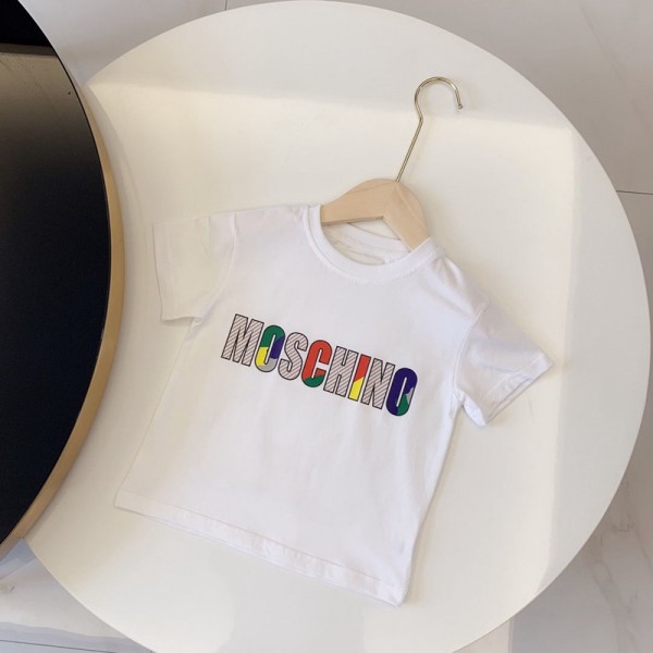 moschinoモスキーノｔシャツモス小熊プリント子供服きれい親子服パロディ風ブランドゆったり子供服Ｔシャツ男女兼用 人気