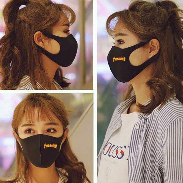ハイブランド日本マスクthrasher 2枚入り3D立体型マスクファッション洗えるマスク防塵 防風ウイルス対策マスク大人子供サイズ 