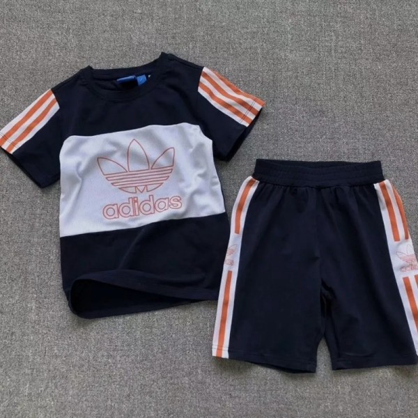 ハイブランドアディダスキッズ半袖ｔシャツ半ズボンスーツ夏コットン男の子女の子 子供服スーツAdidas潮流 子どもスーツ2021